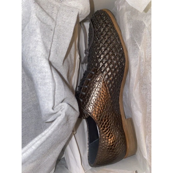 BRUNELLO CUCINELLI Oxford Woven Dress‎ Shoes Size 8 41 authentic NWT Silver main image 7